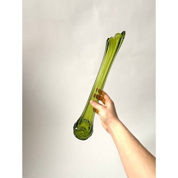 le smith Other - MCM LE Smith Dominion Green Glass Swung Stretch Vase